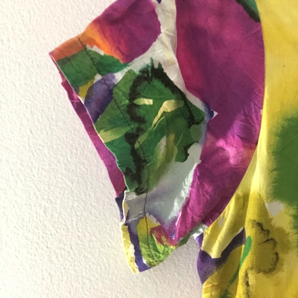 Vintage Jams World Hattie Tiered Mini Dress in Mixed Poppy Print Size Small - Picture 3 of 16